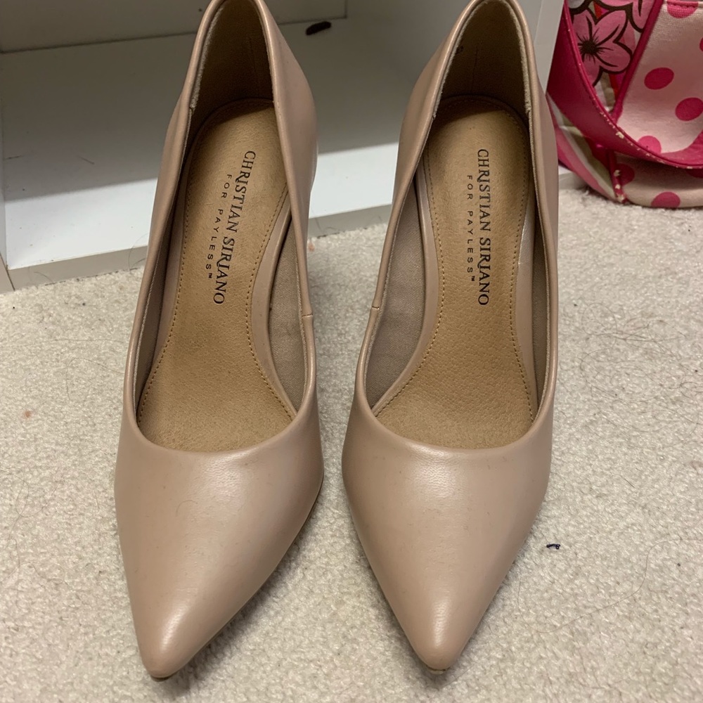 Nude Christian Siriano Pointed Heels